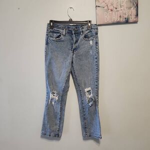 Blank NYC Size 28 The Madison Crop High Rise Destroyed Jeans